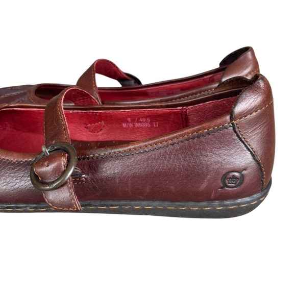 Born 2 Tone Reddish Brown Mary Jane Flats 9 - Picture 4 of 12